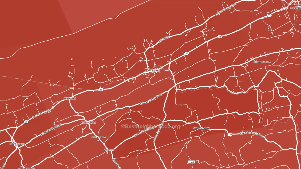 17086, PA block-group political-lean map