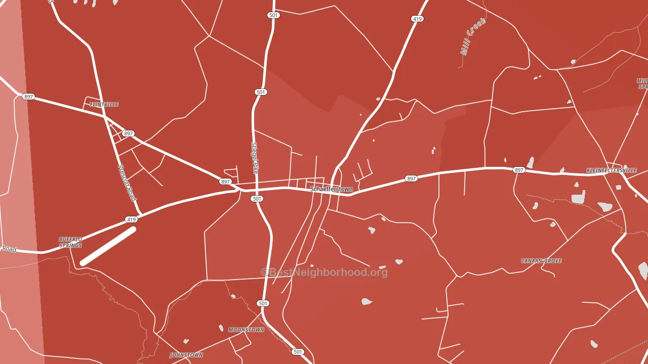 17088, PA block-group political-lean map