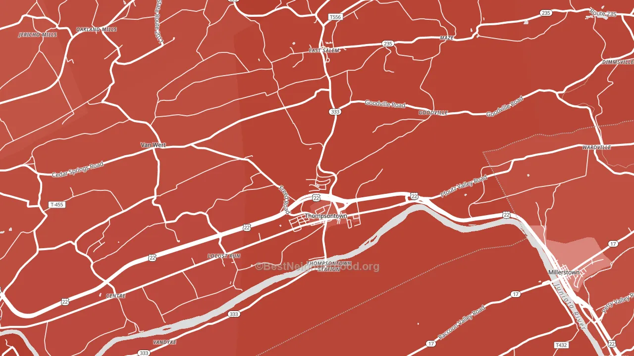 17094, PA block-group political-lean map