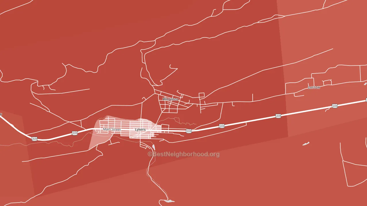 17097, PA block-group political-lean map
