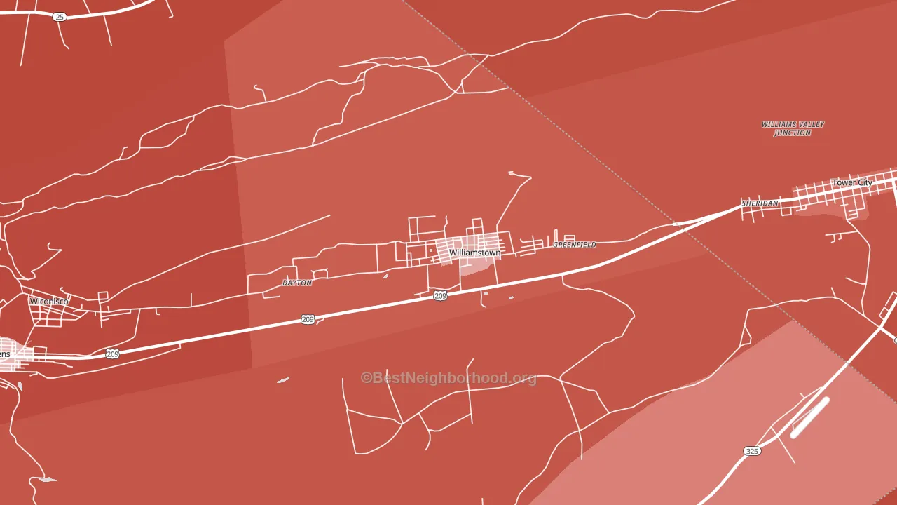 17098, PA block-group political-lean map
