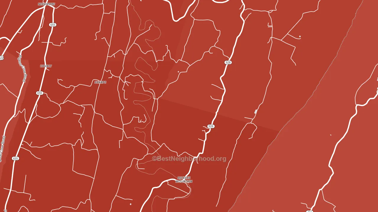 17212, PA block-group political-lean map