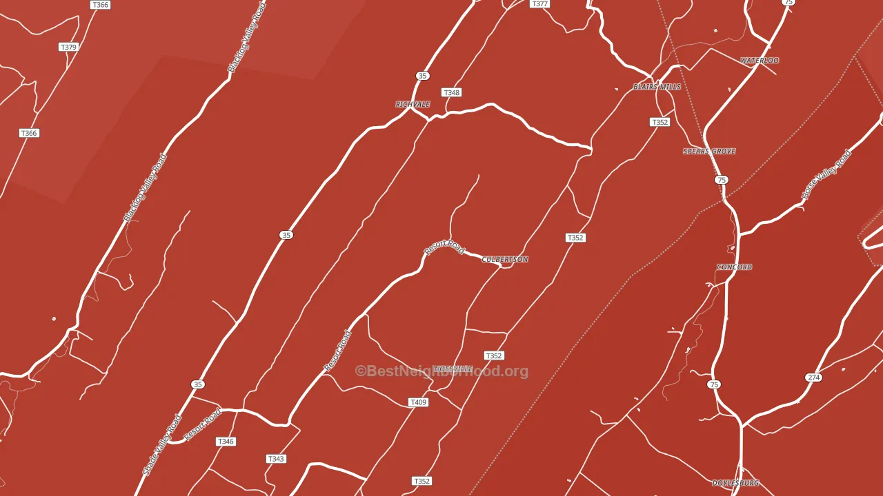 17213, PA block-group political-lean map