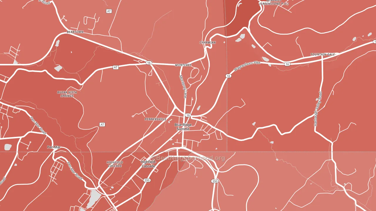 17214, PA block-group political-lean map