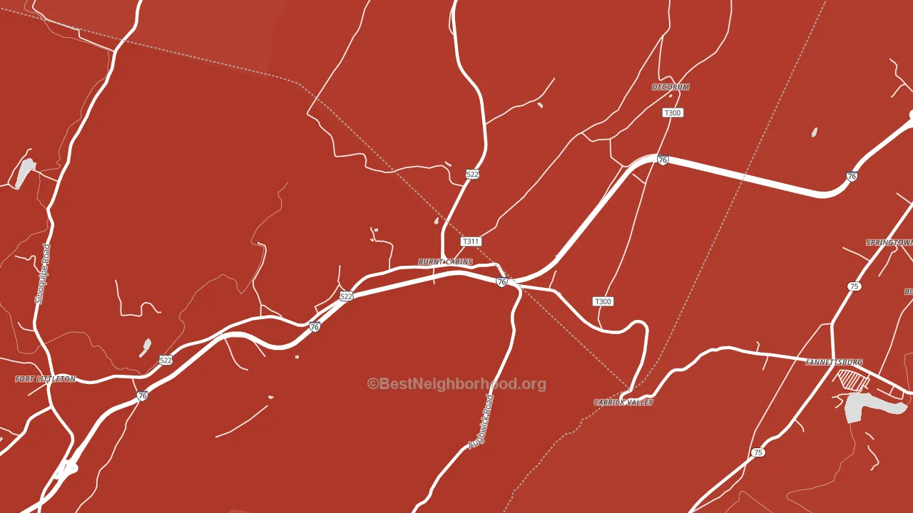 17215, PA block-group political-lean map