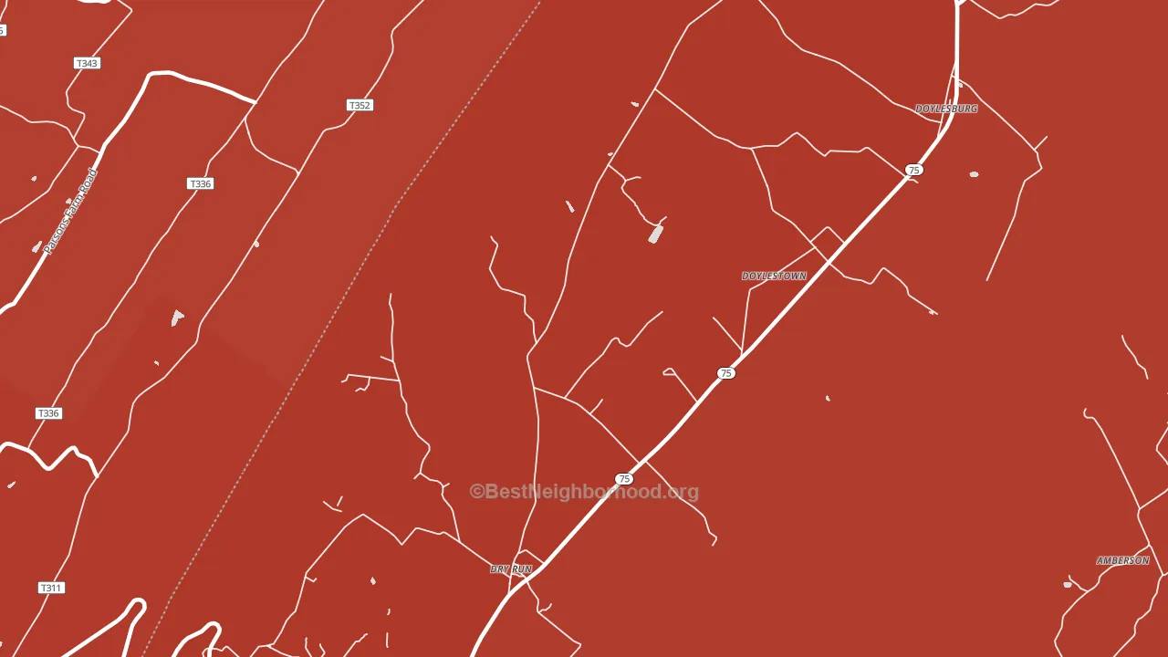 17220, PA block-group political-lean map