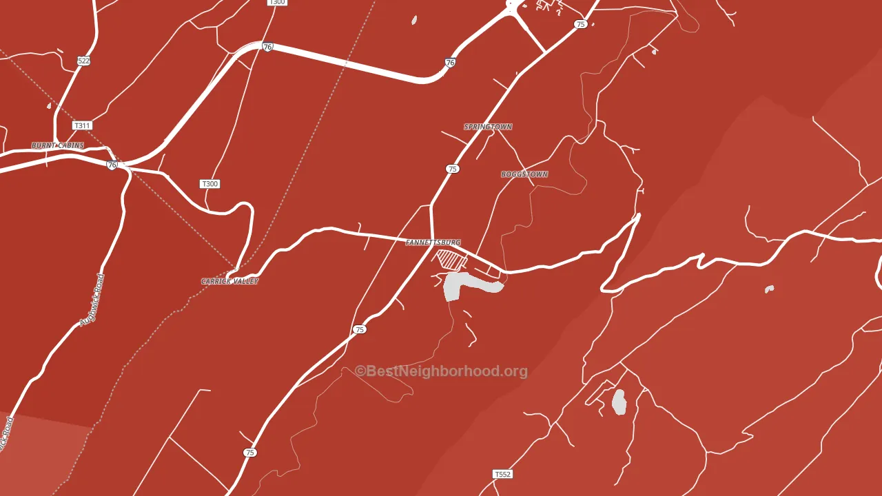 17221, PA block-group political-lean map