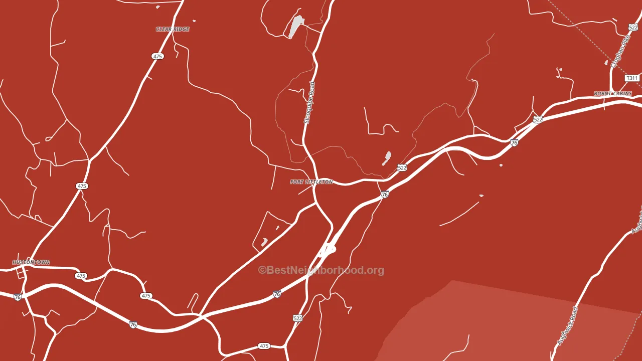 17223, PA block-group political-lean map