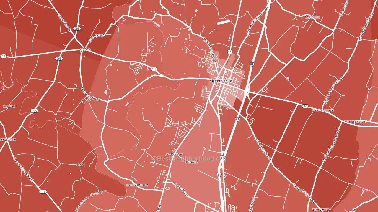 17225, PA block-group political-lean map