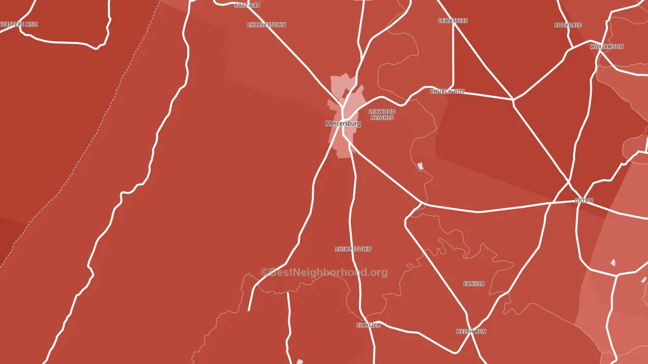 17236, PA block-group political-lean map