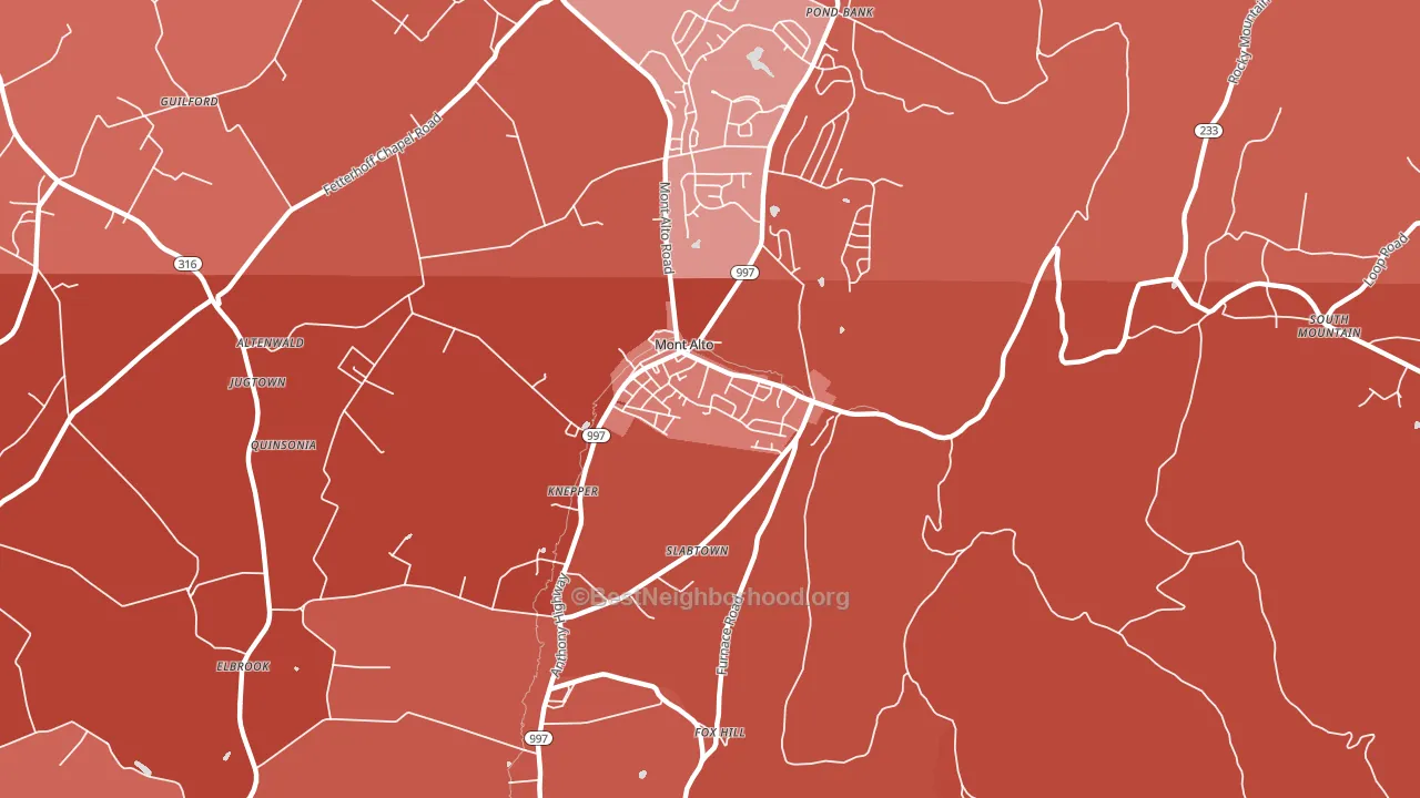 17237, PA block-group political-lean map