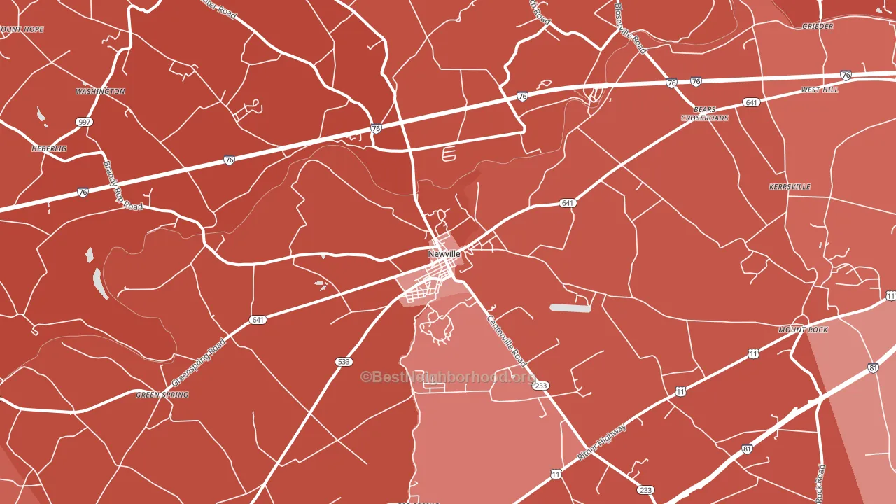 17241, PA block-group political-lean map