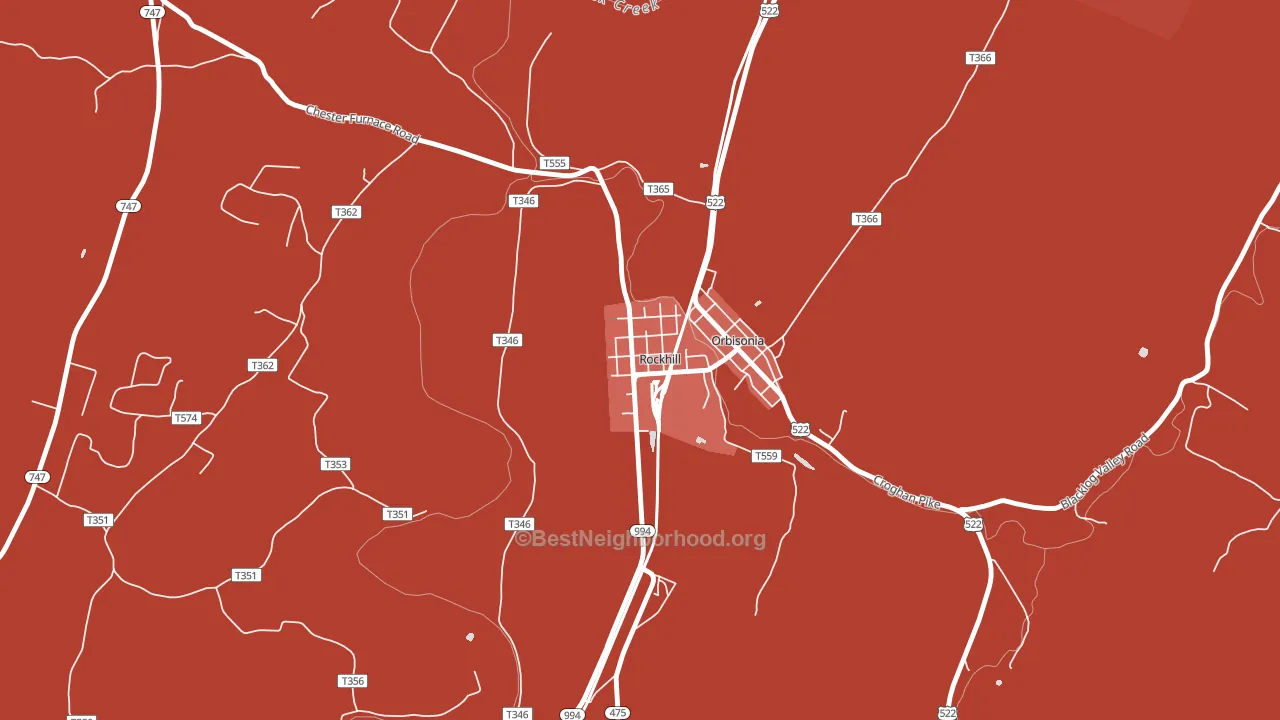 17249, PA block-group political-lean map
