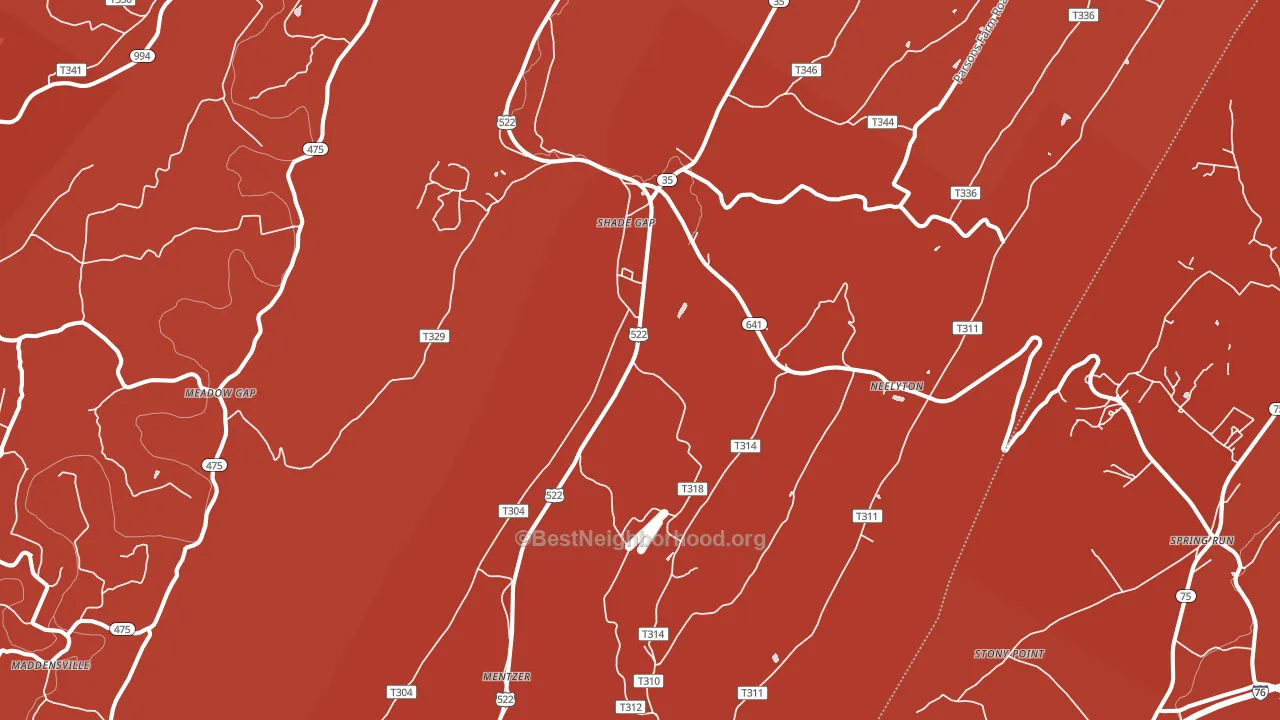 17255, PA block-group political-lean map