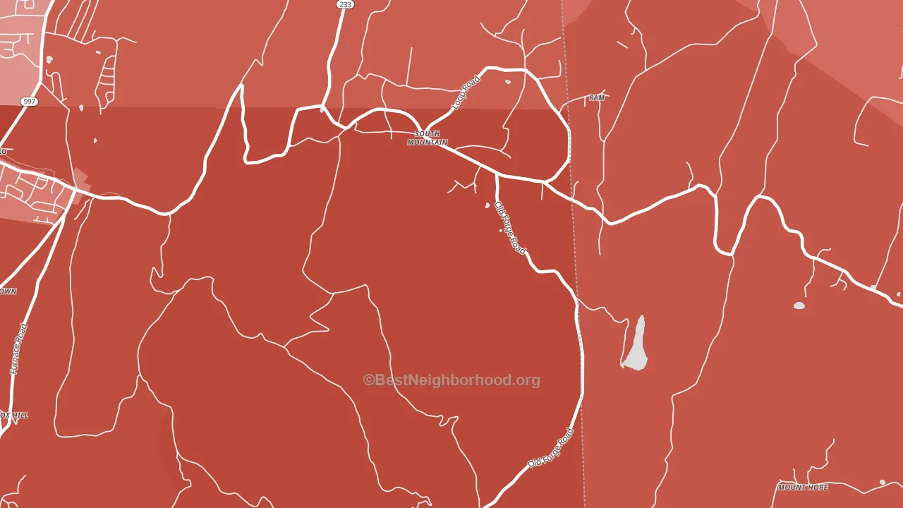 17261, PA block-group political-lean map
