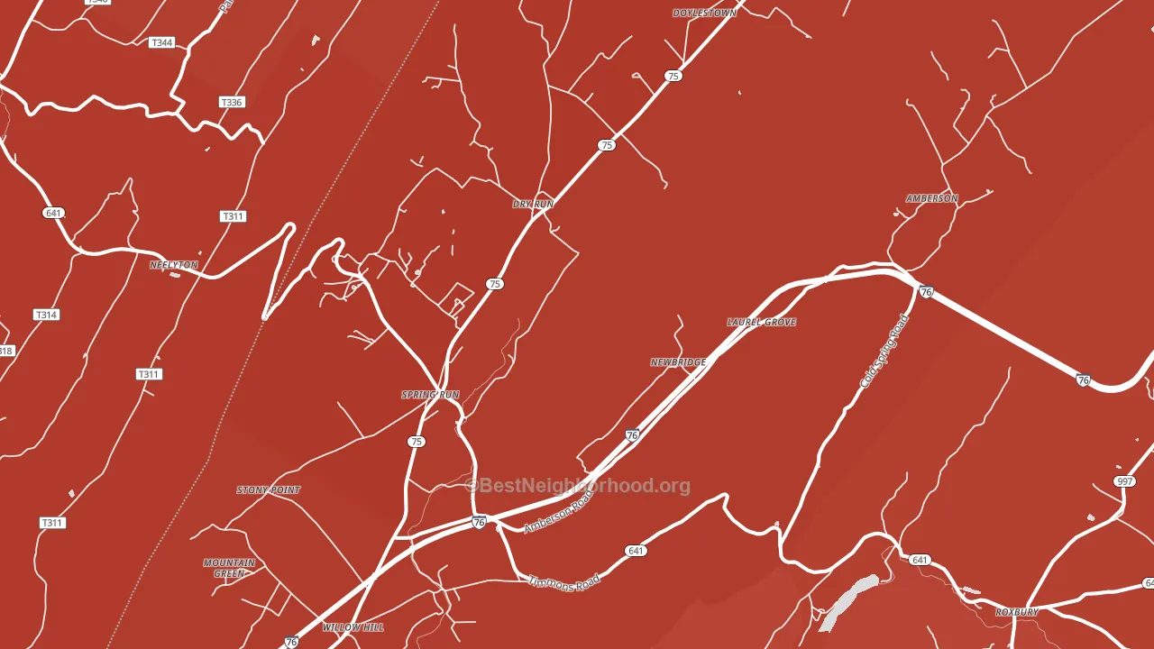 17262, PA block-group political-lean map