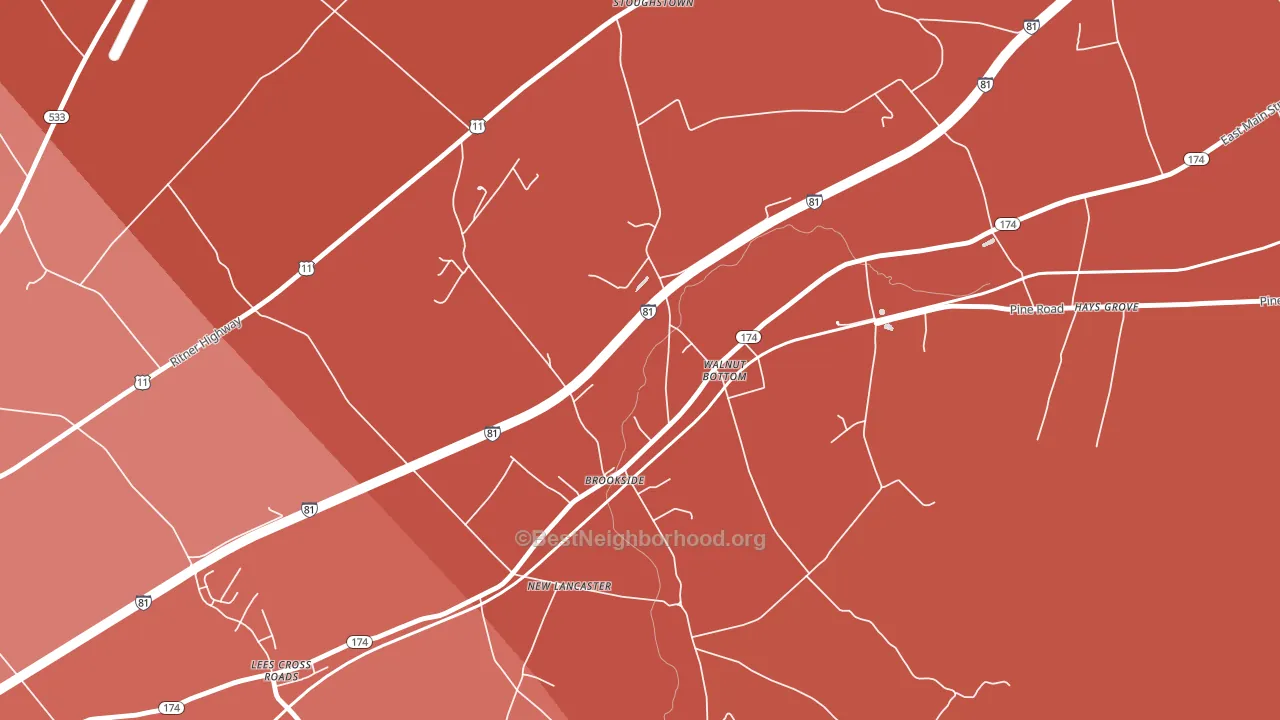 17266, PA block-group political-lean map