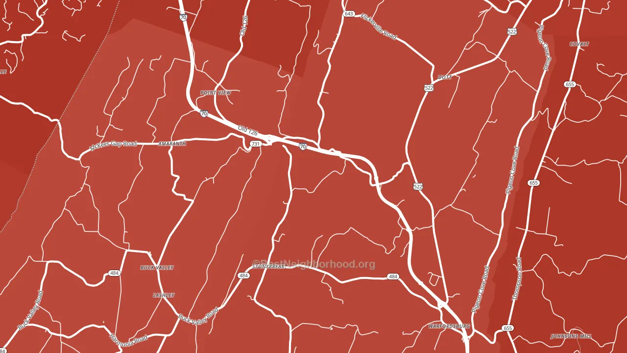 17267, PA block-group political-lean map