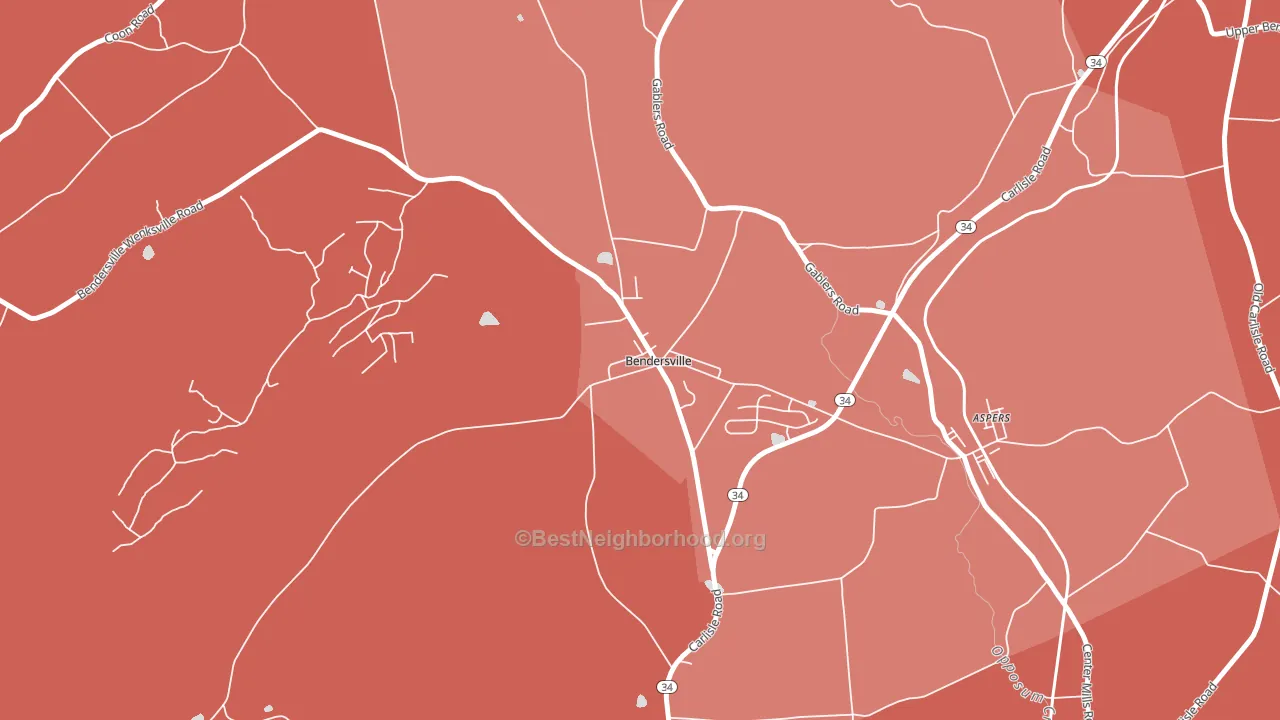 17306, PA block-group political-lean map