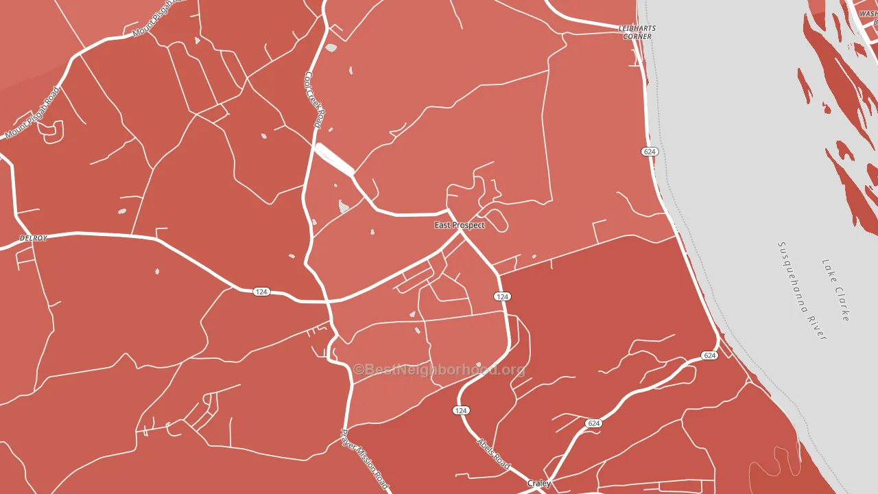 17317, PA block-group political-lean map