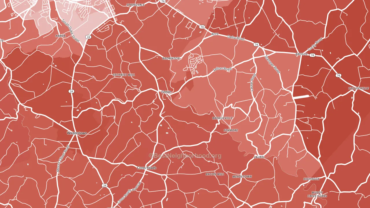 17322, PA block-group political-lean map