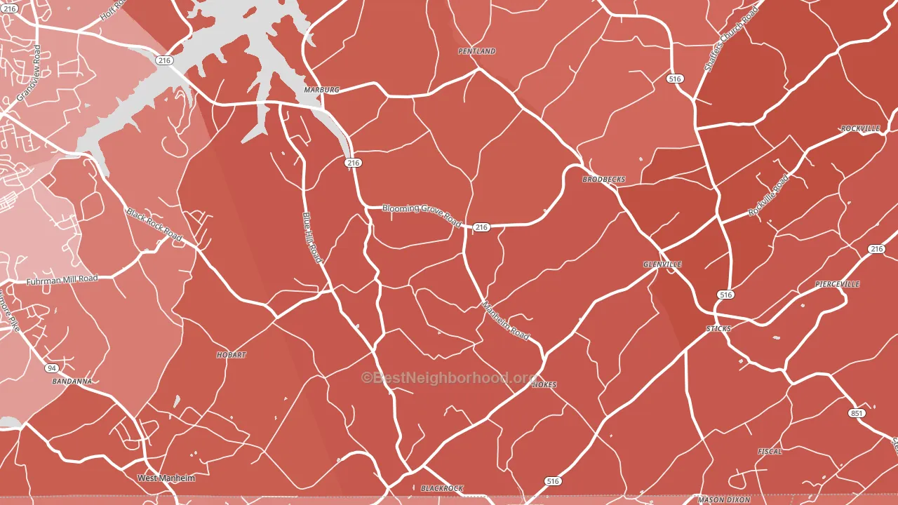 17329, PA block-group political-lean map