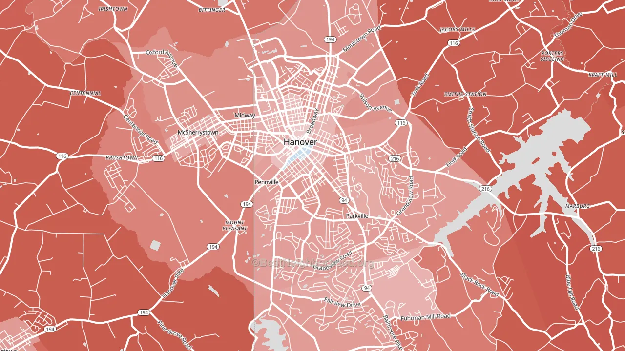 17331, PA block-group political-lean map