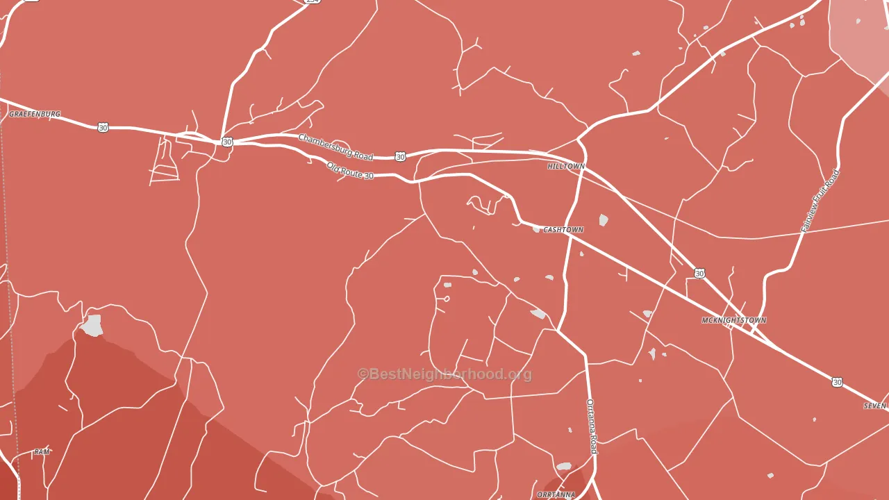 17353, PA block-group political-lean map