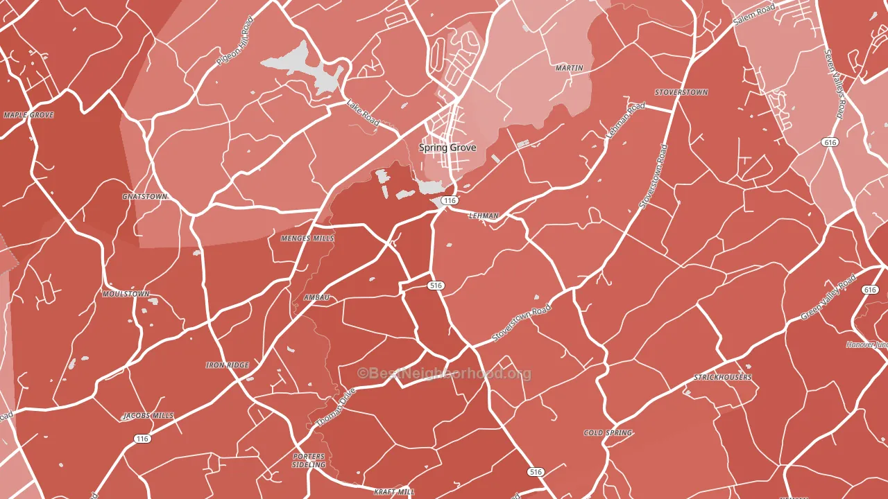 17362, PA block-group political-lean map