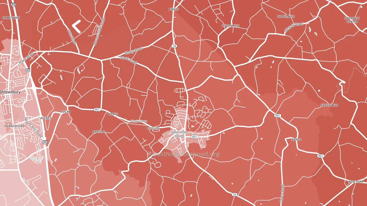 17363, PA block-group political-lean map