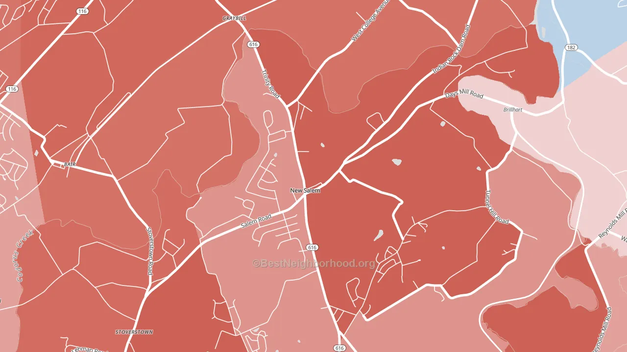 17371, PA block-group political-lean map