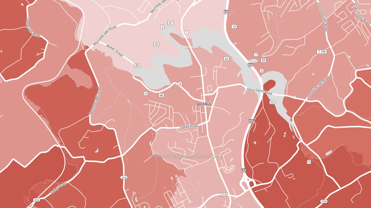 17407, PA block-group political-lean map