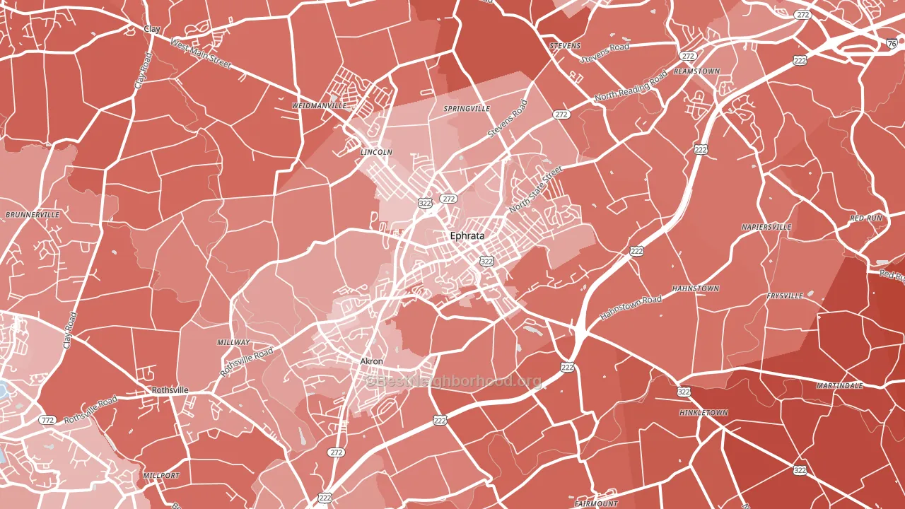 17522, PA block-group political-lean map