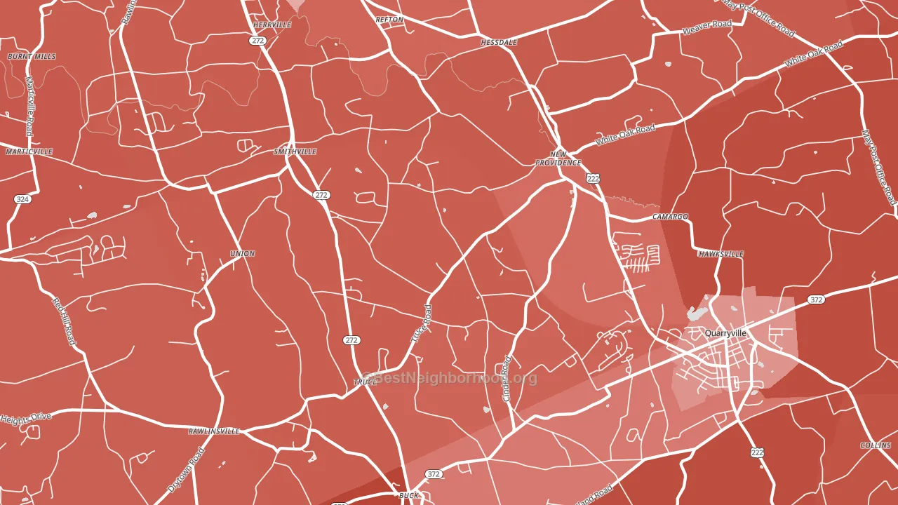 17560, PA block-group political-lean map