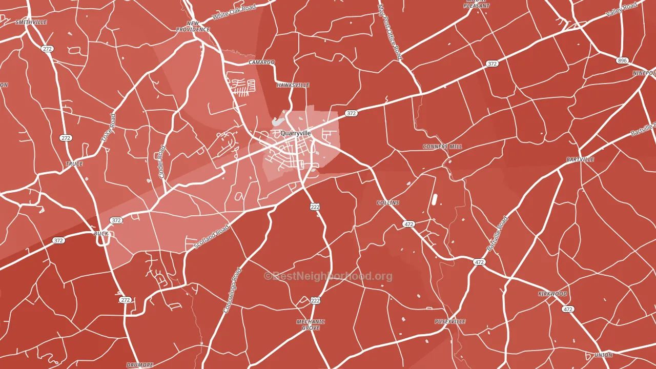 17566, PA block-group political-lean map