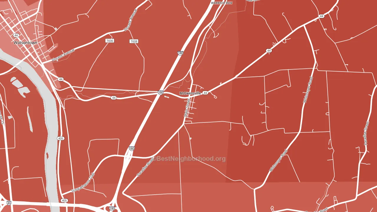17749, PA block-group political-lean map