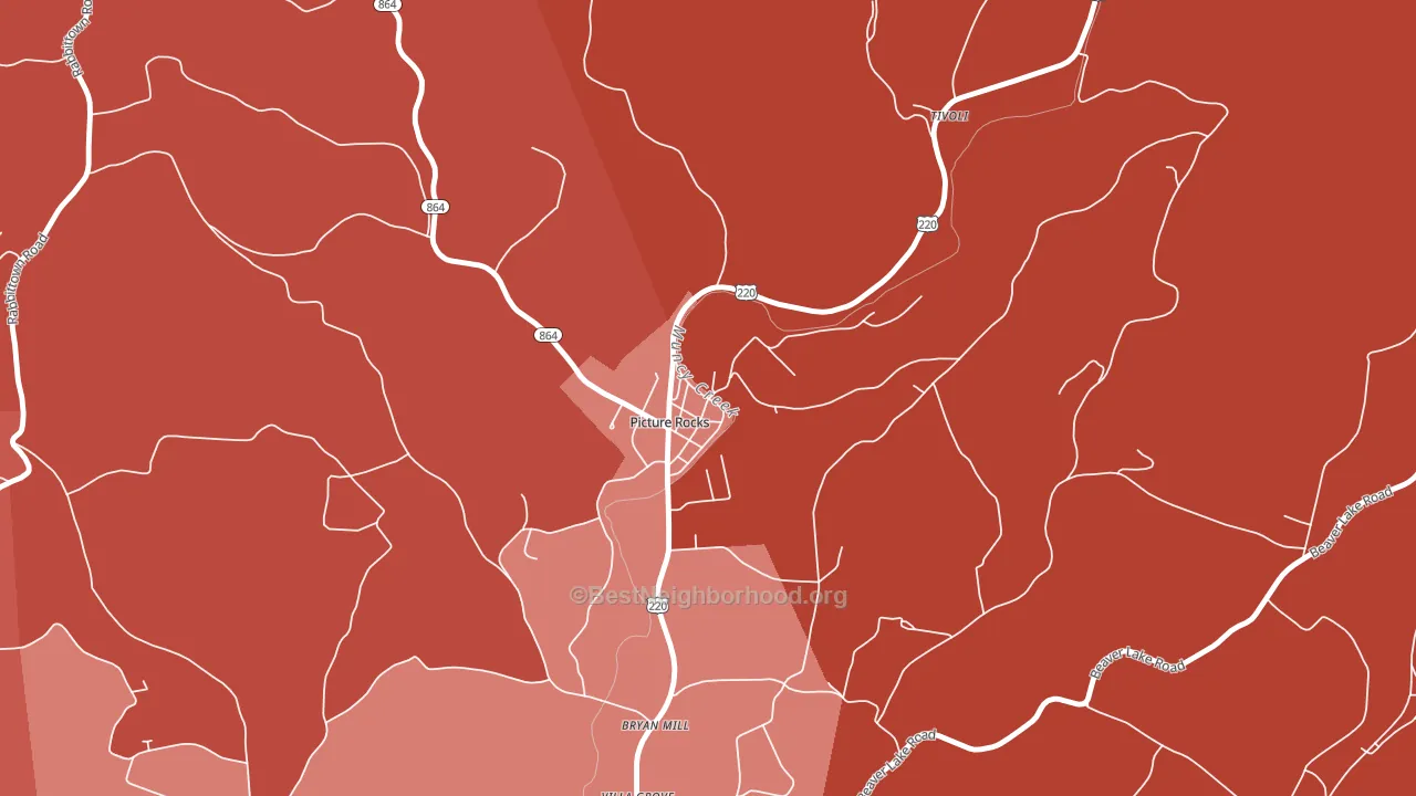 17762, PA block-group political-lean map