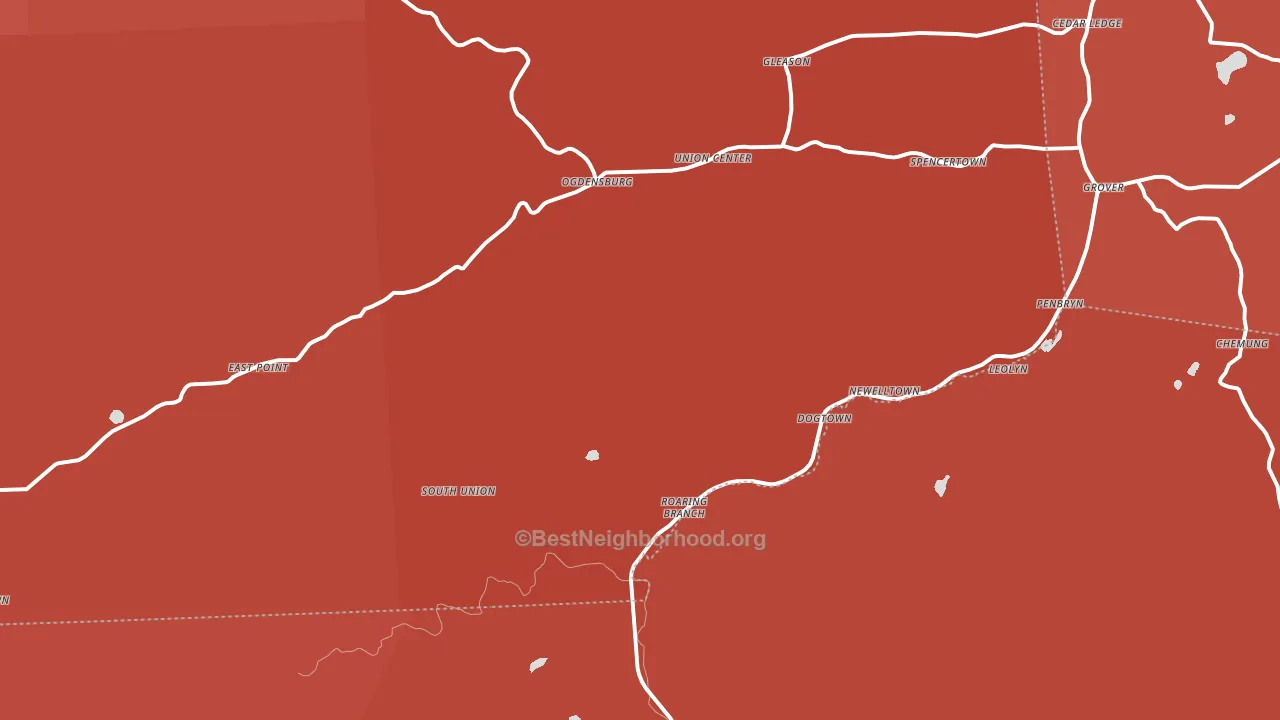 17765, PA block-group political-lean map