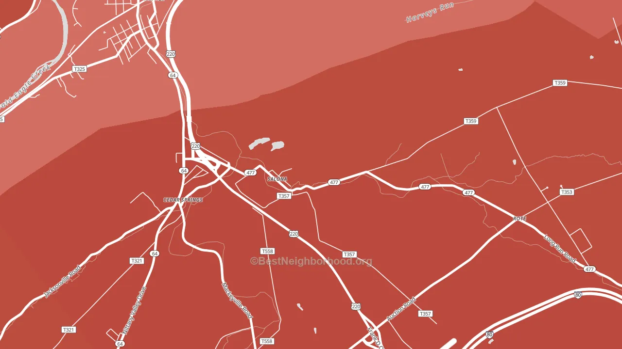 17767, PA block-group political-lean map