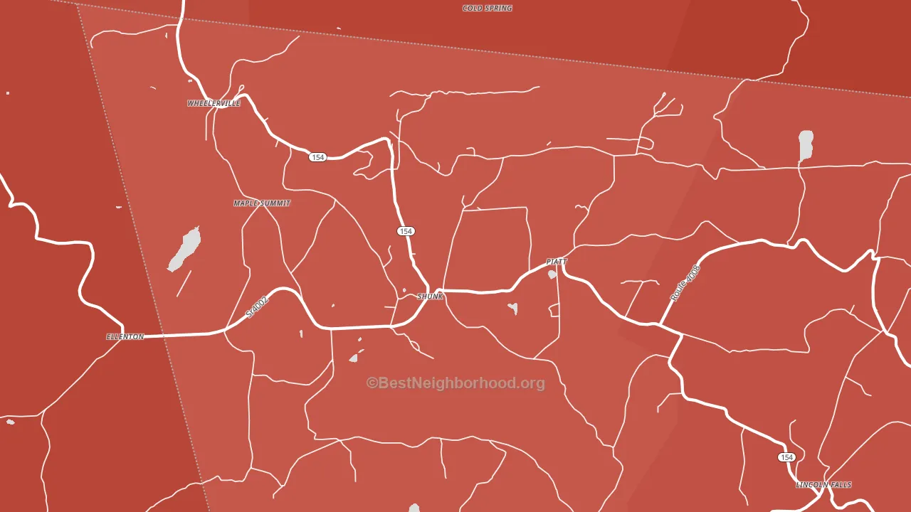17768, PA block-group political-lean map