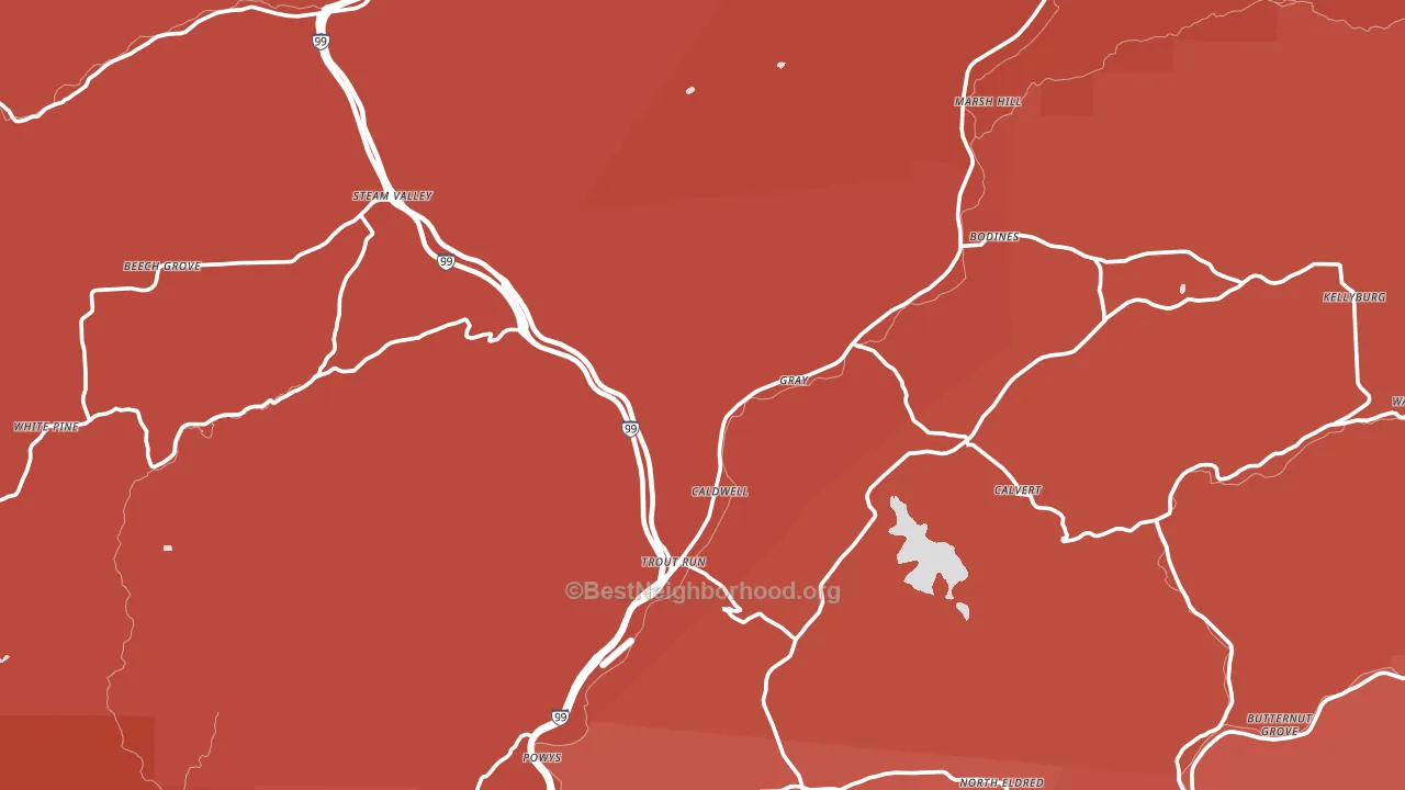 17771, PA block-group political-lean map
