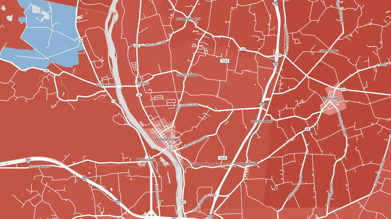 17777, PA block-group political-lean map