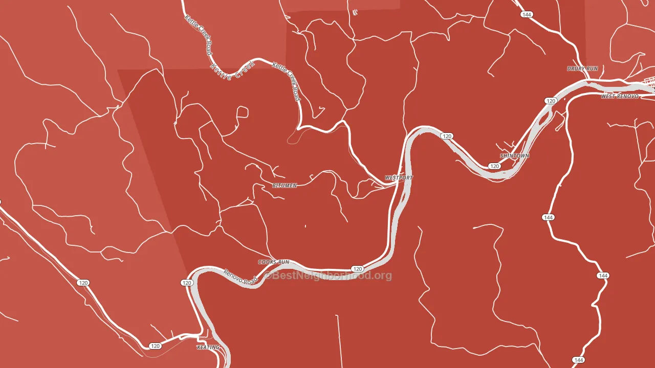 17778, PA block-group political-lean map