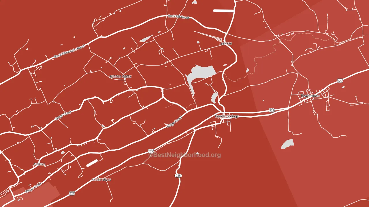 17812, PA block-group political-lean map