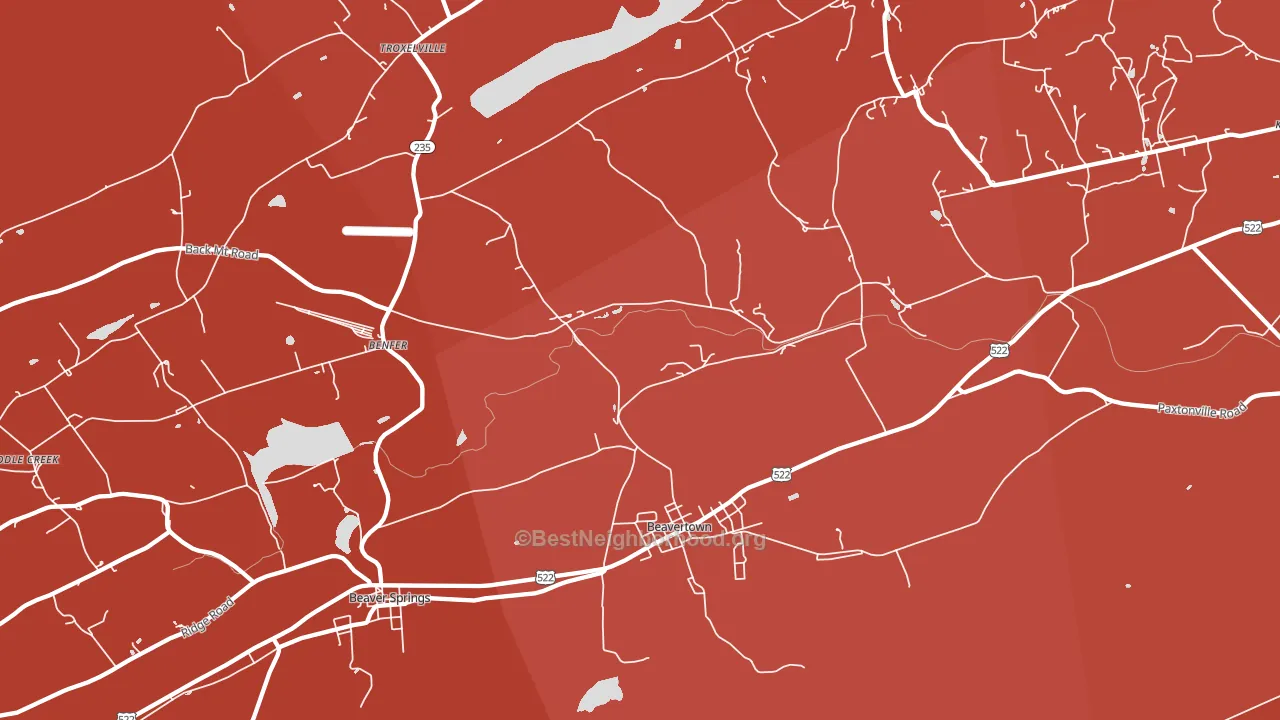 17813, PA block-group political-lean map
