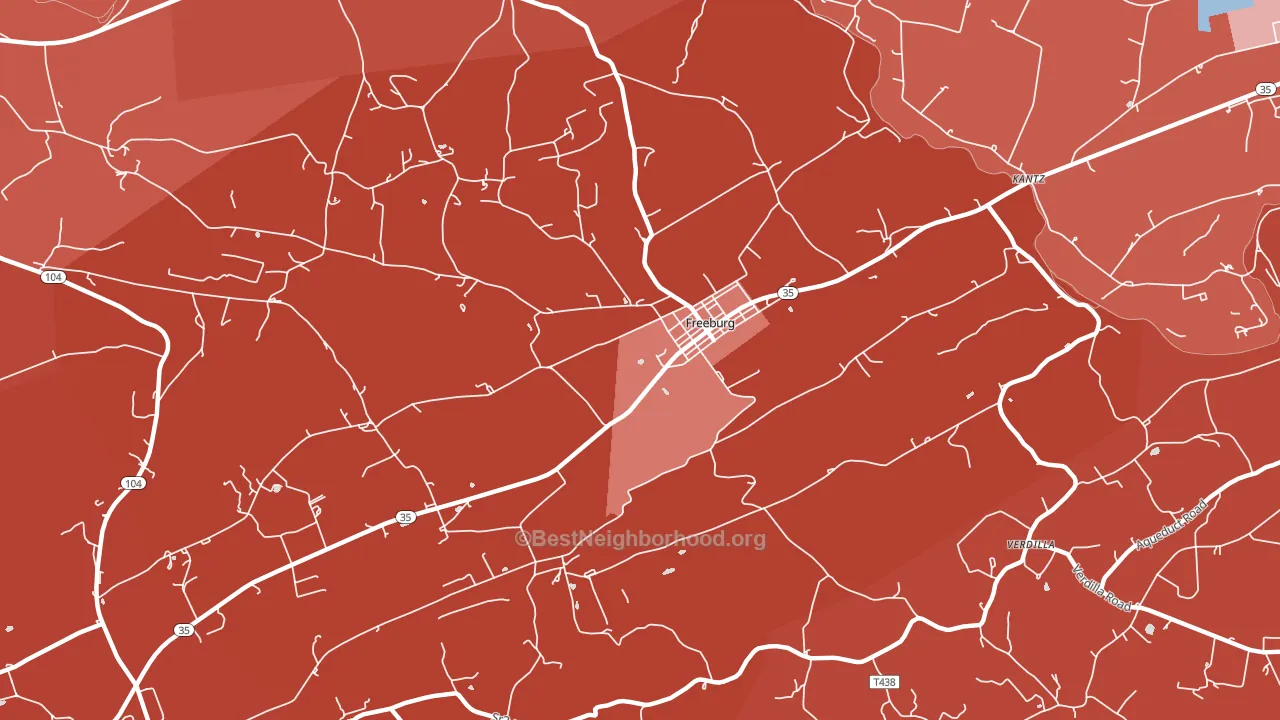 17827, PA block-group political-lean map