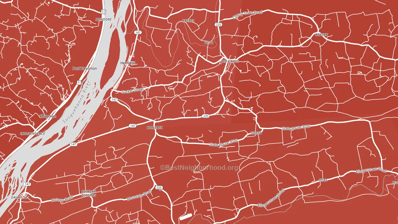 17830, PA block-group political-lean map