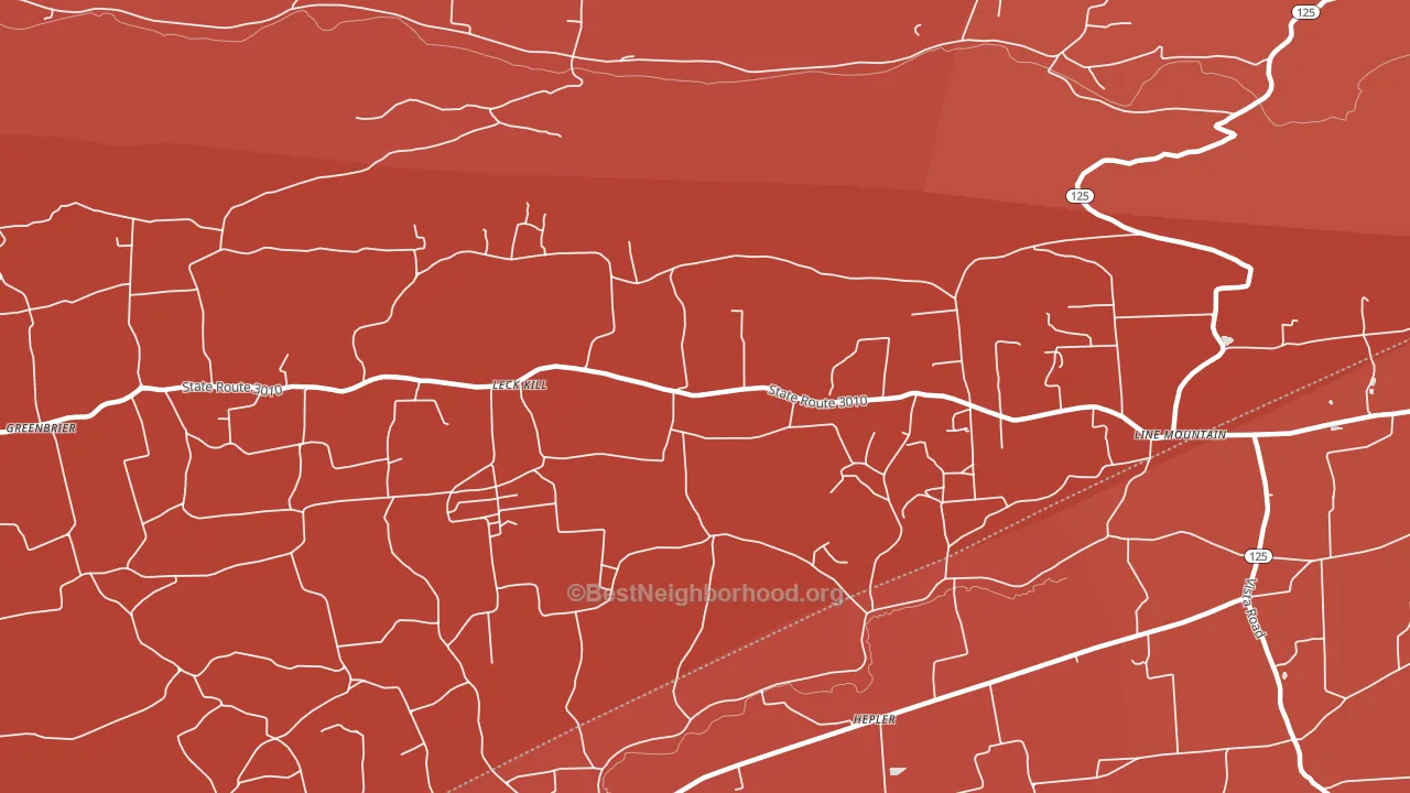 17836, PA block-group political-lean map