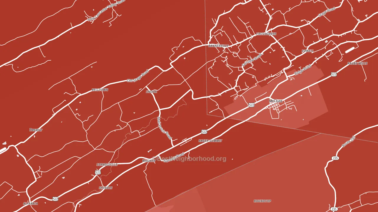 17841, PA block-group political-lean map