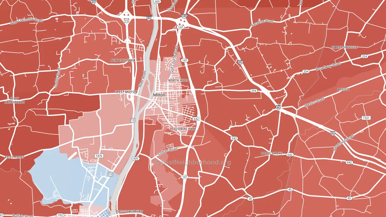 17847, PA block-group political-lean map